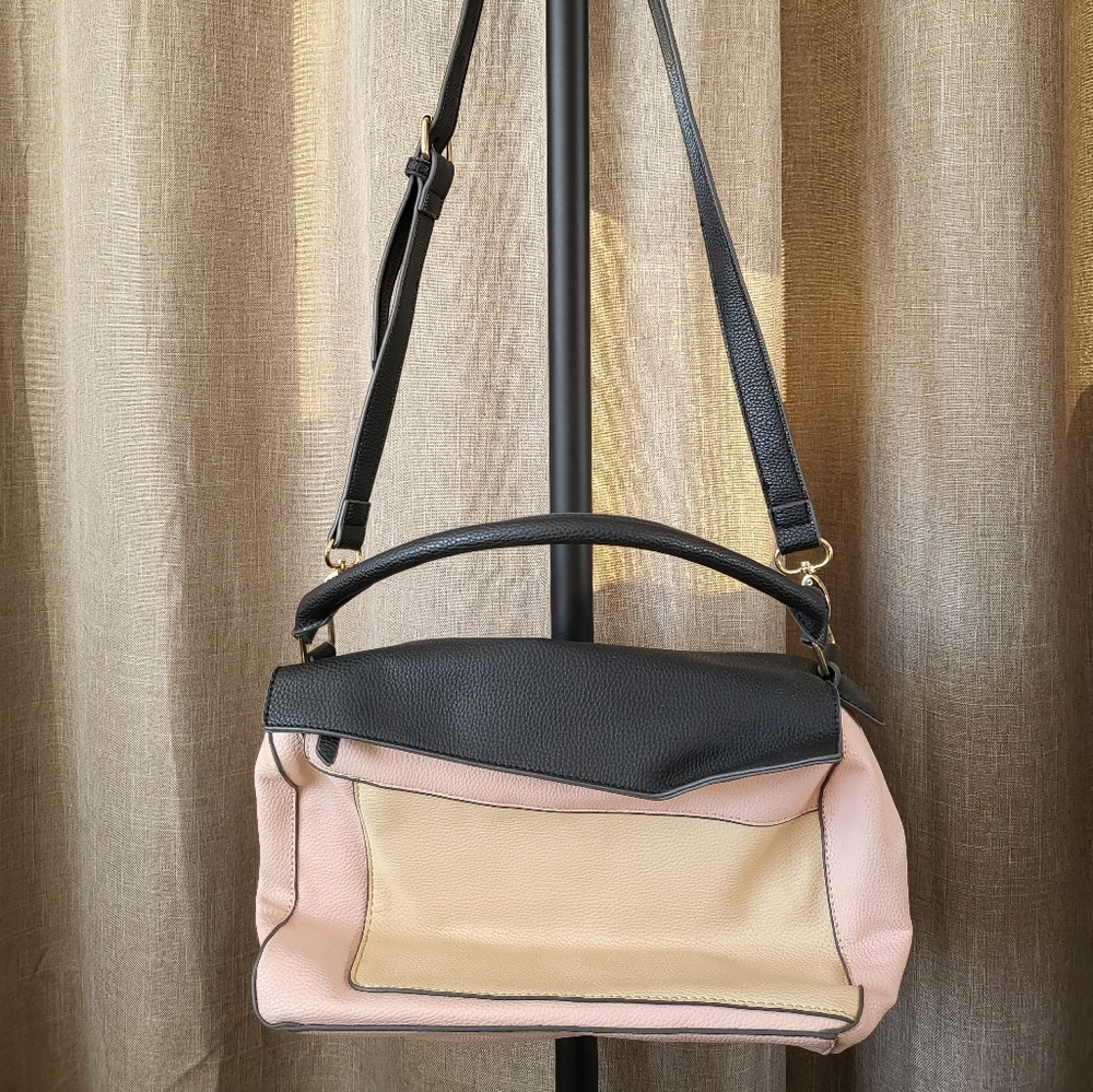 JustFab Color Block Convertible Crossbody Purse